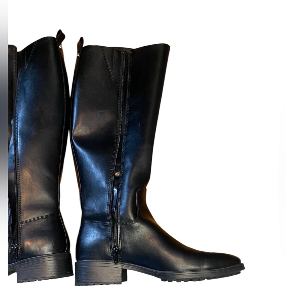 Nine West Leather Black Knee-High Women's Boots Size 8 - Picture 7 of 7